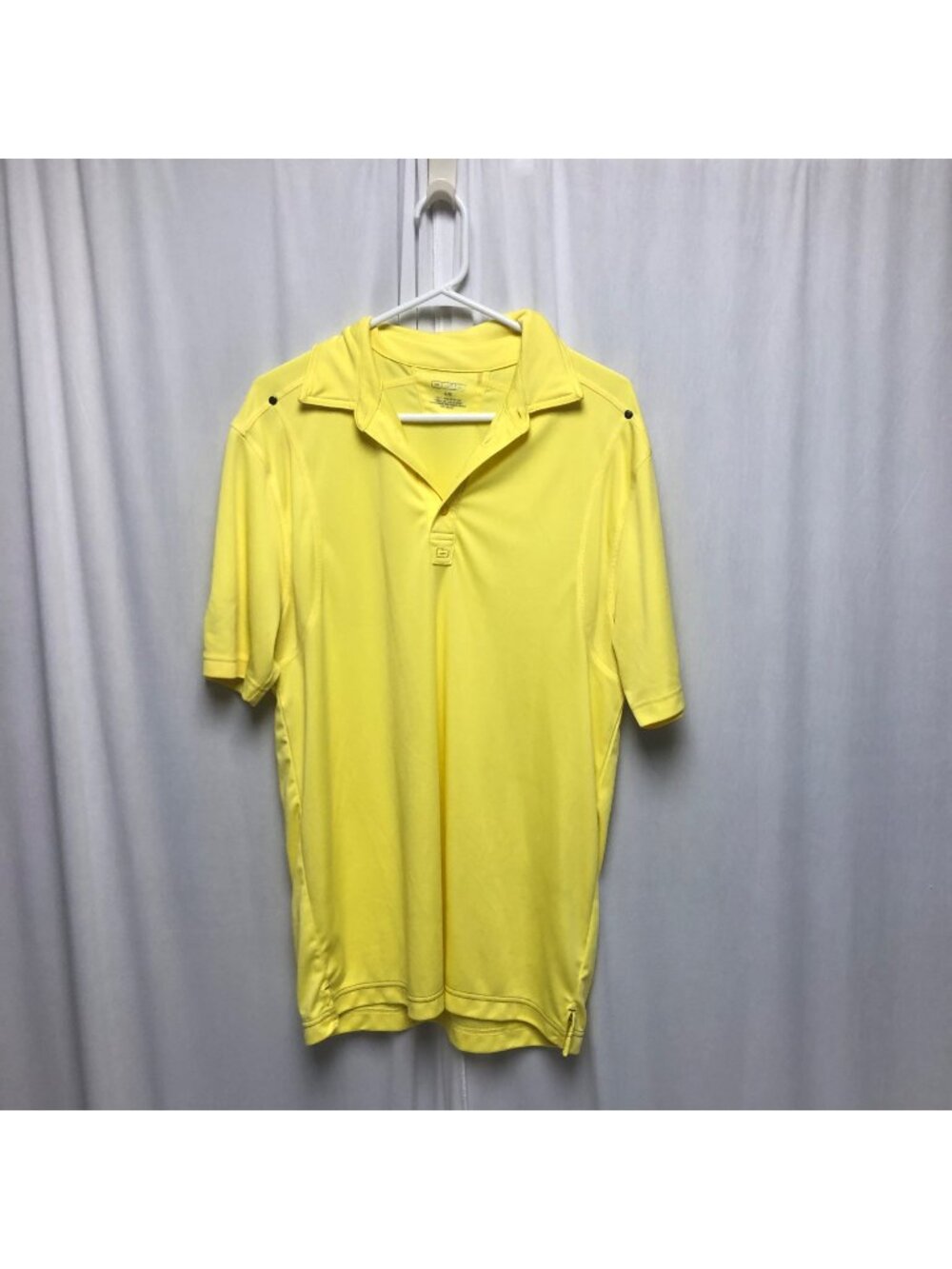 OGIO Golf Shirt Mens Size Large Bright Yellow Short Sleeve Collared Polo